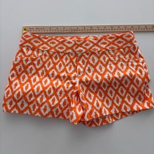 Lilly Pulitzer Elite Little Fish Size 4 Orange and White Patterned Shorts